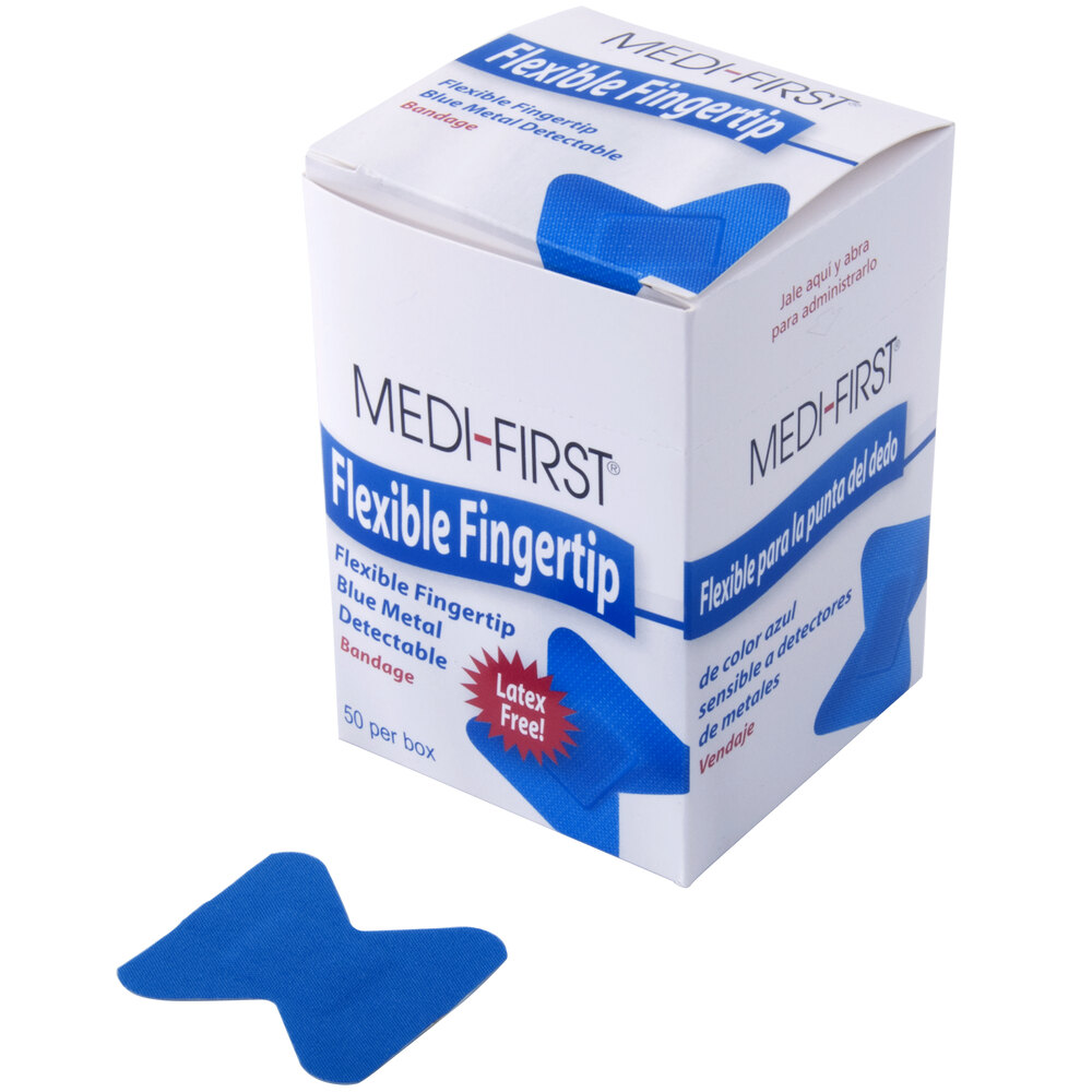 Blue Woven Adhesive Fingertip Bandage 50 / Box (MFR Item 66050)