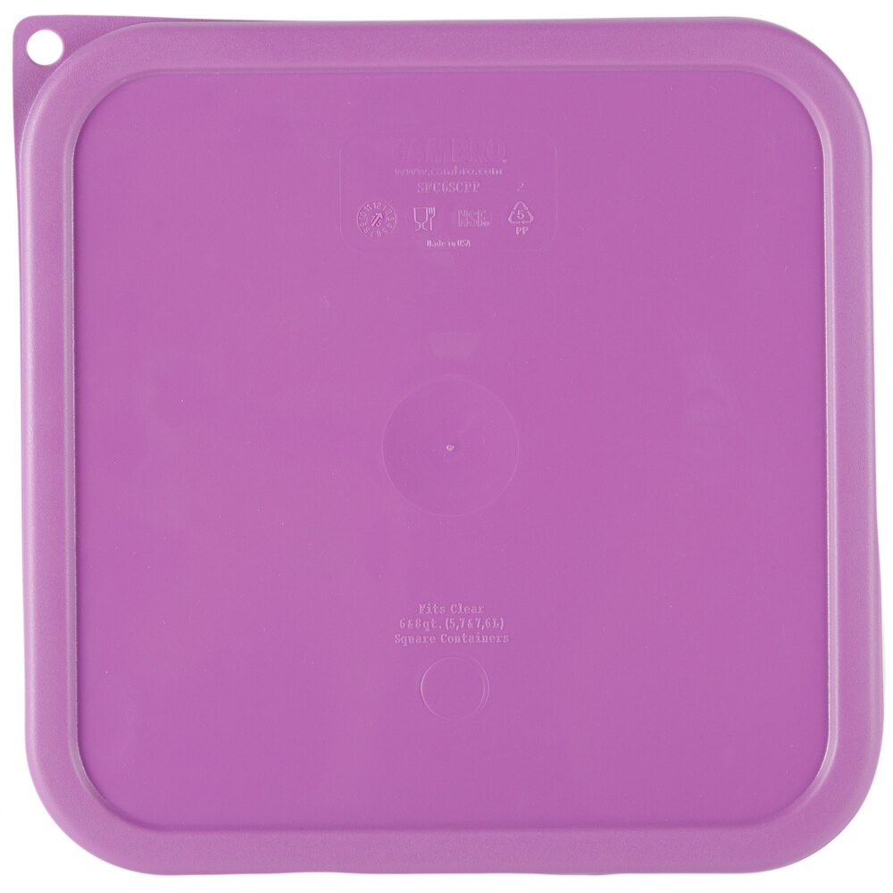 Cambro SFC6SCPP441 CamSquare Purple Lid for 68 Qt. Food Storage Containers