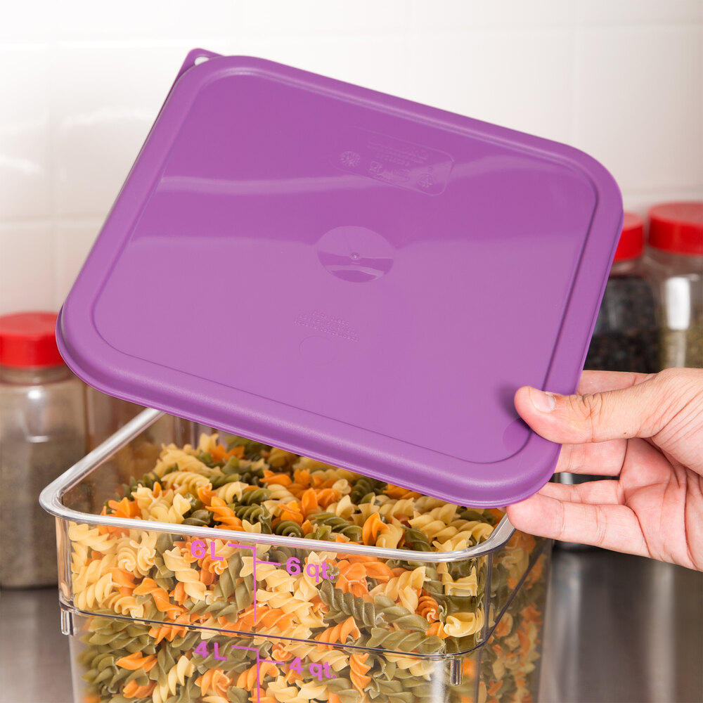Cambro SFC6SCPP441 CamSquare Purple Lid for 68 Qt. Food Storage Containers