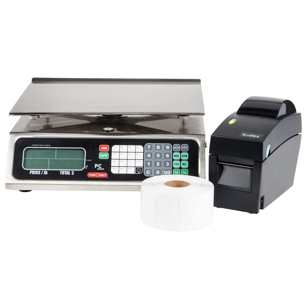 Tor Rey Price PC80L 80 lb. Price Computing Scale with Printer Kit