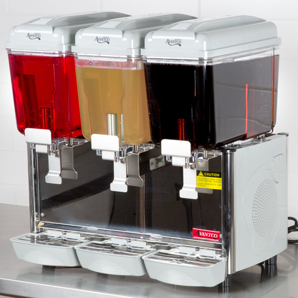 Avantco RBD33 Triple 3 Gallon Bowl Refrigerated Beverage Dispenser