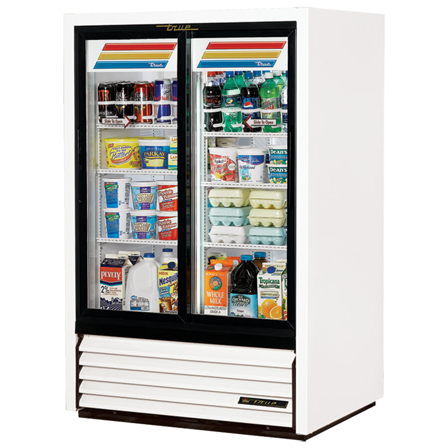 True GDM33CPT54LD Low Profile Narrow Sliding Door PassThrough Glass