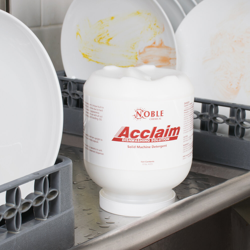 8 lb. Noble Chemical Acclaim Solid Dish Machine Detergent Ecolab