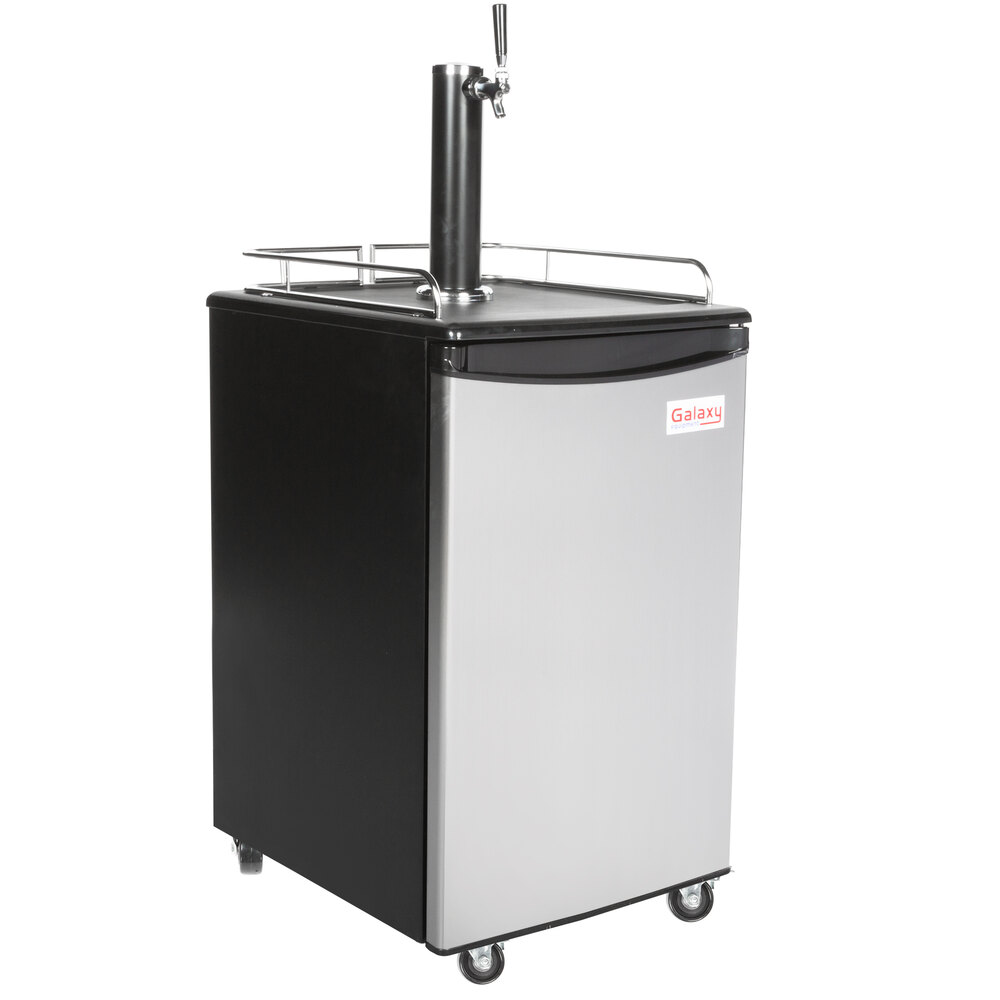 Galaxy Single Tap Kegerator Beer Dispenser Stainless Steel, (1) 1/2
