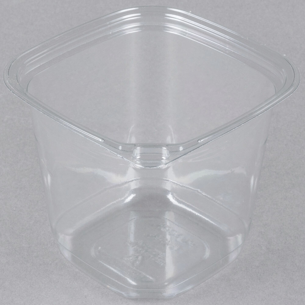 24 oz. Square Recycled PET Deli Container 400/Case