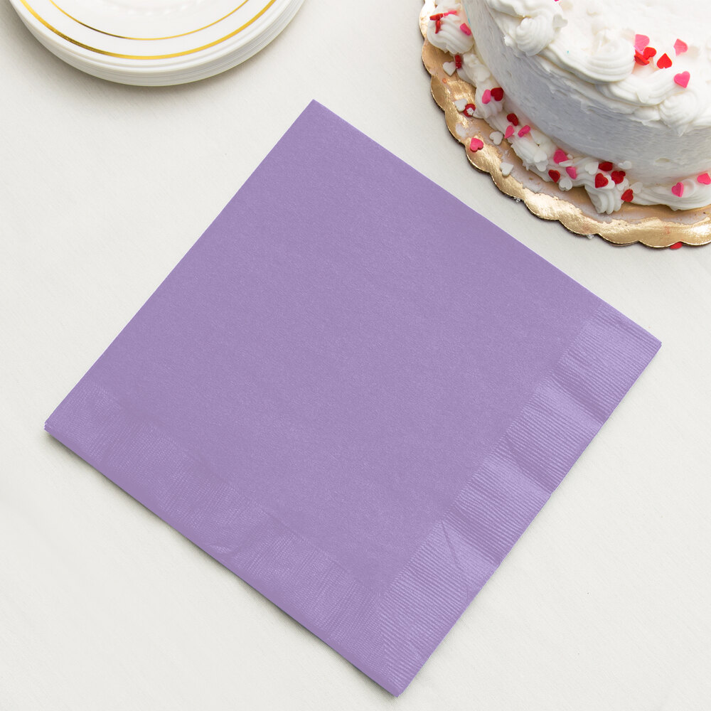 Luscious Lavender Purple Paper Dinner Napkin, 3Ply Creative