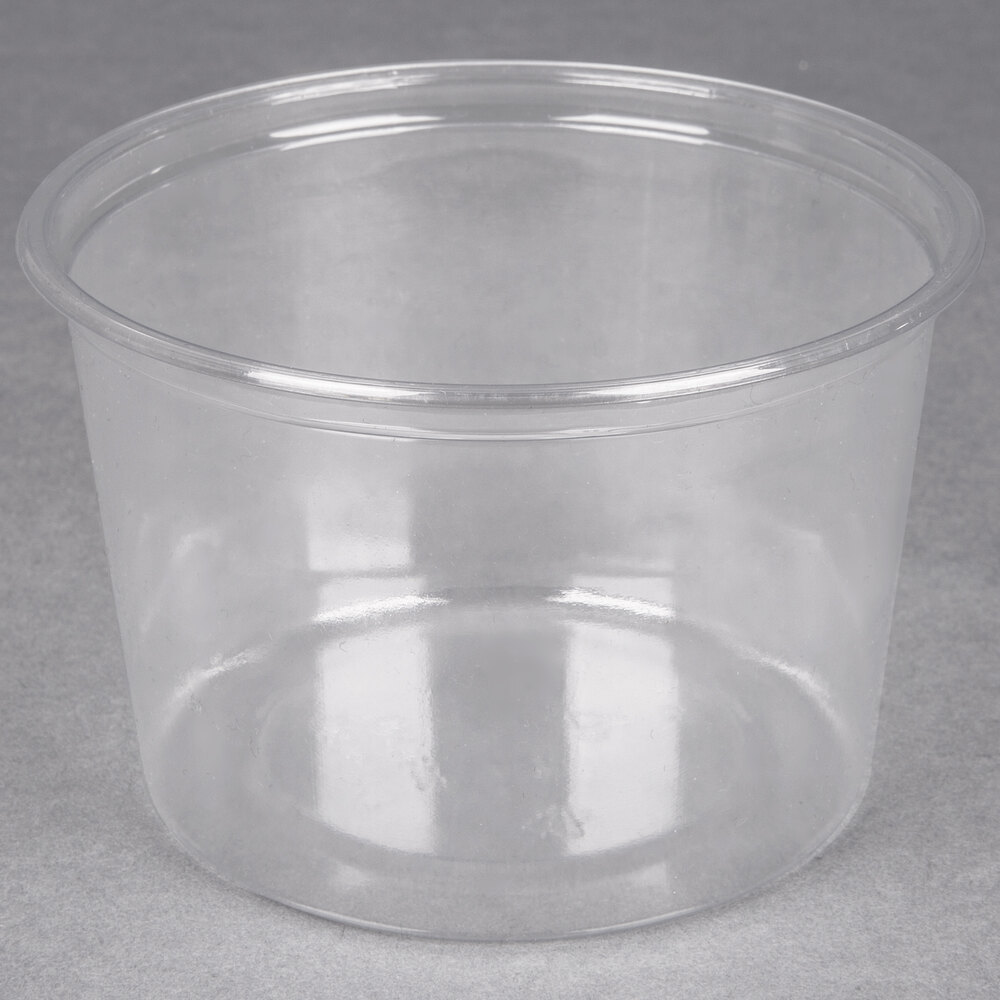 Choice 16 oz. Ultra Clear Plastic Round Deli Container 500/Case