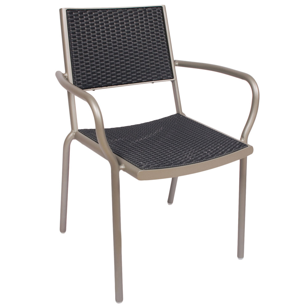 BFM Seating DV351GRTS Cocoa Beach Stackable Outdoor Armchair