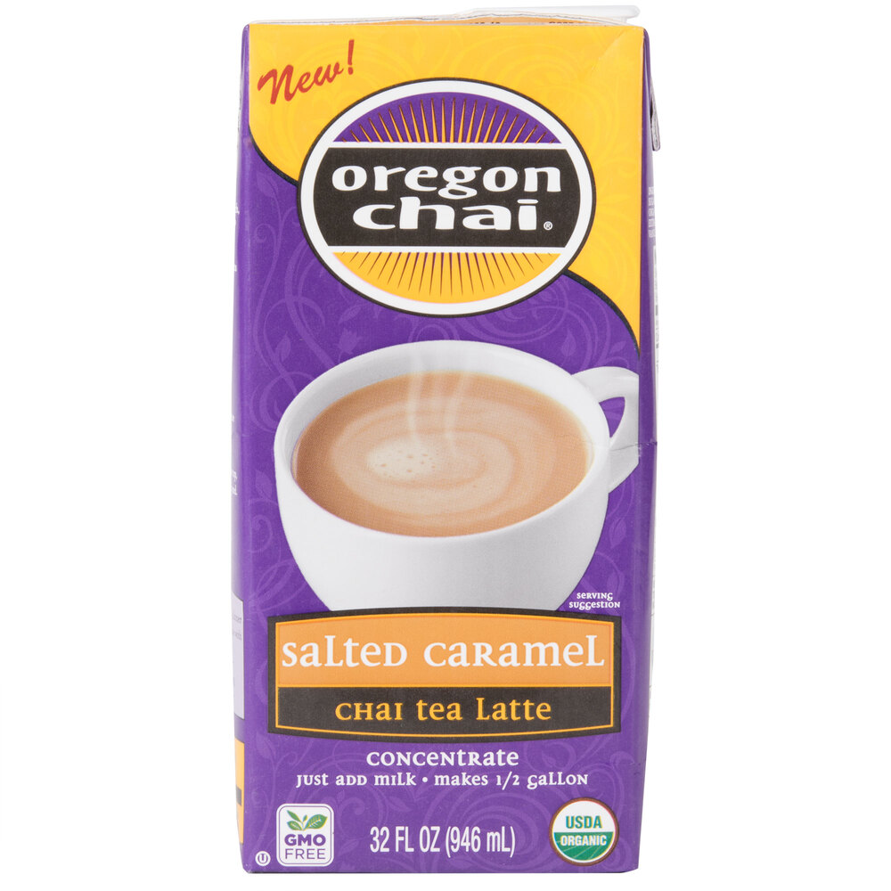Oregon Chai Salted Caramel Chai Tea Latte Concentrate 32 oz.