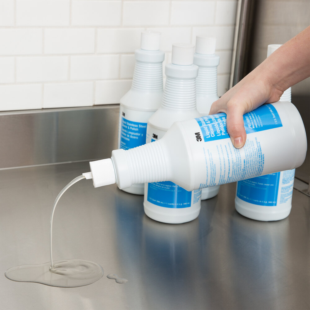 3M 19927 1 Qt Liquid Stainless Steel / Metal Cleaner and Polish