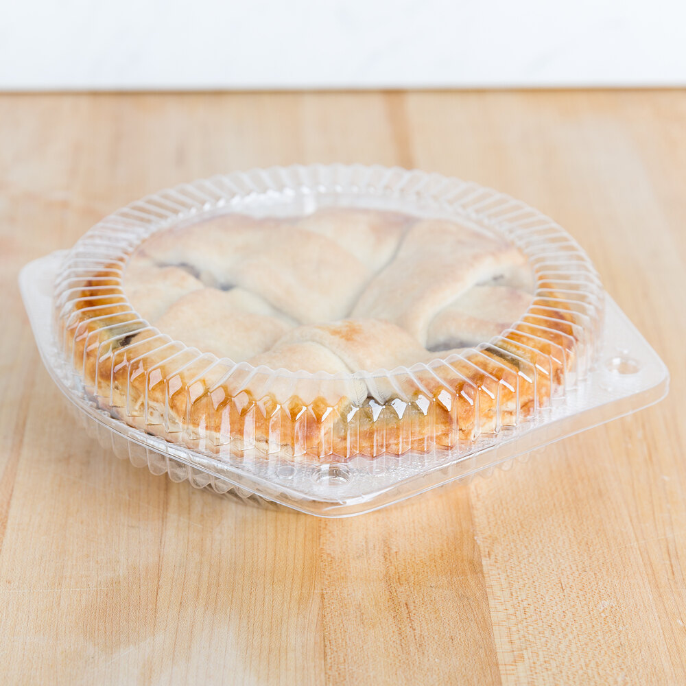 Polar Pak 03020 6" Hinged OPS Plastic Pie Container 20/Pack