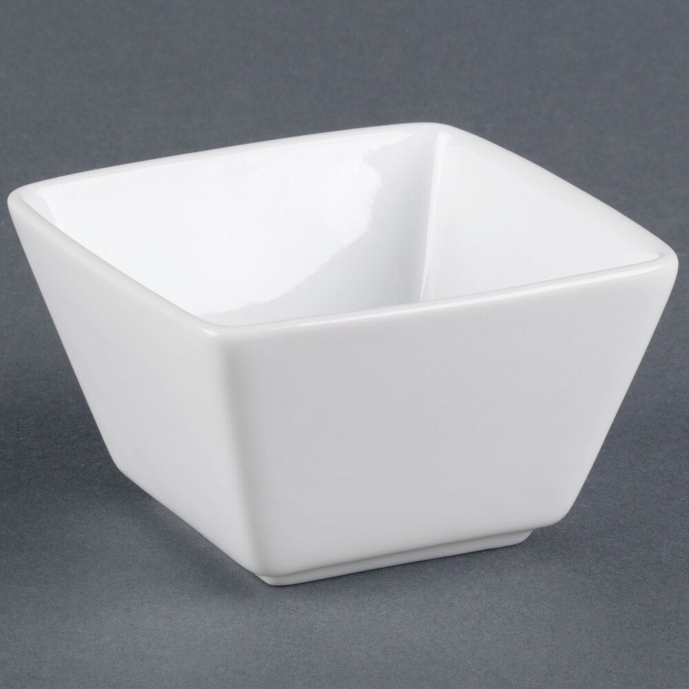 World Tableware SL8 Slate 8 oz. Ultra Bright White Square Porcelain