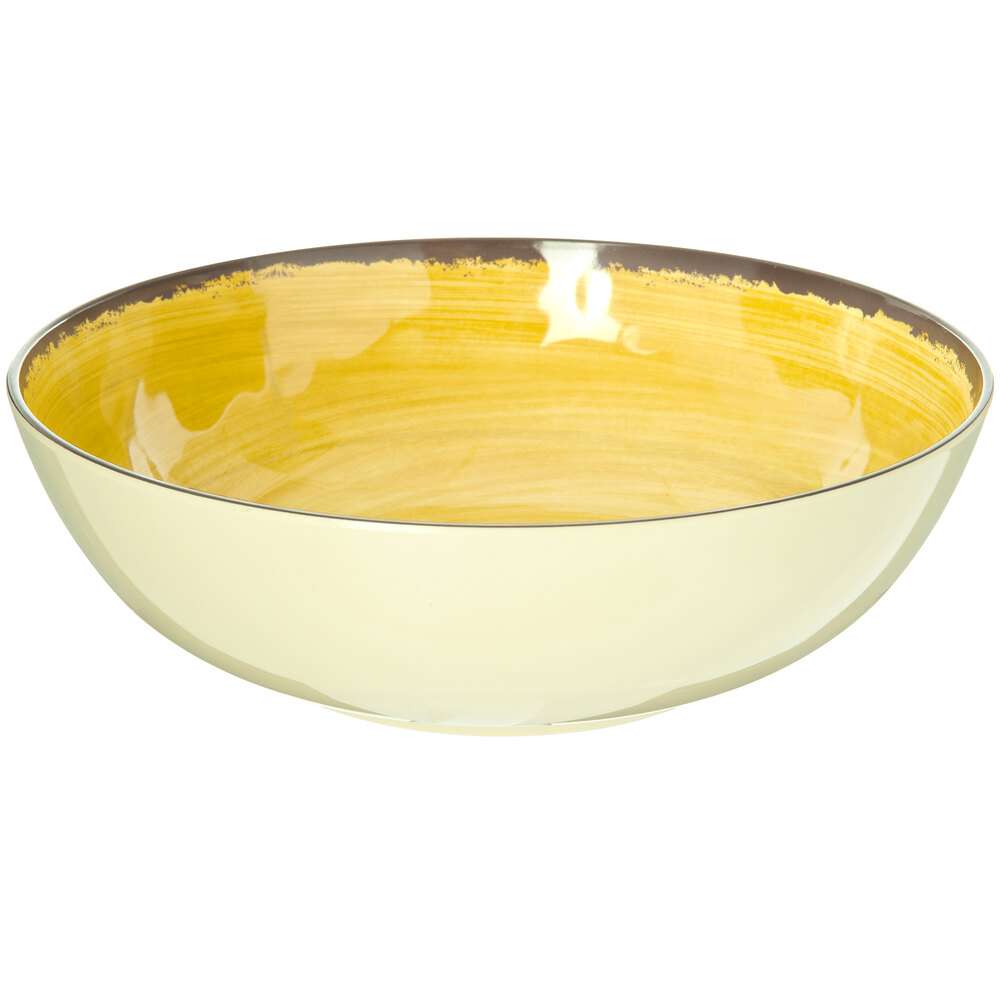 Carlisle 5401313 Mingle 4.8 Qt. Amber Melamine Large Serving Bowl 6/Case
