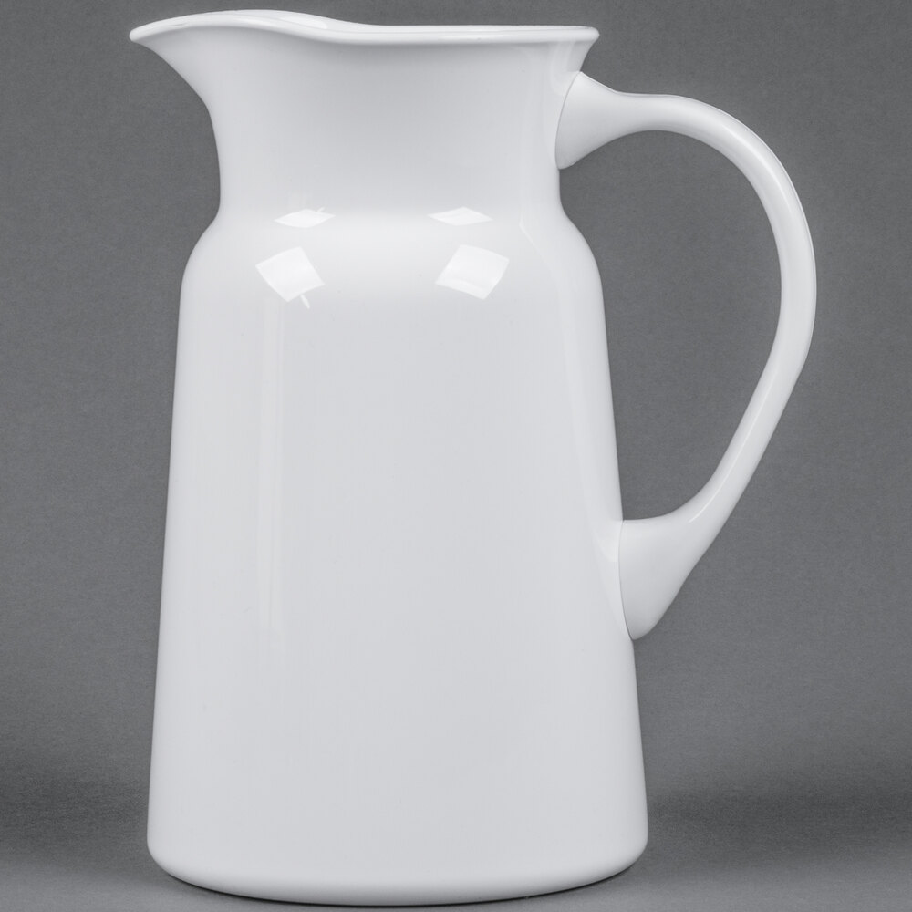 Carlisle MIN544502 Mingle 96 oz. White Tritan Plastic Farm Pitcher 6/Case