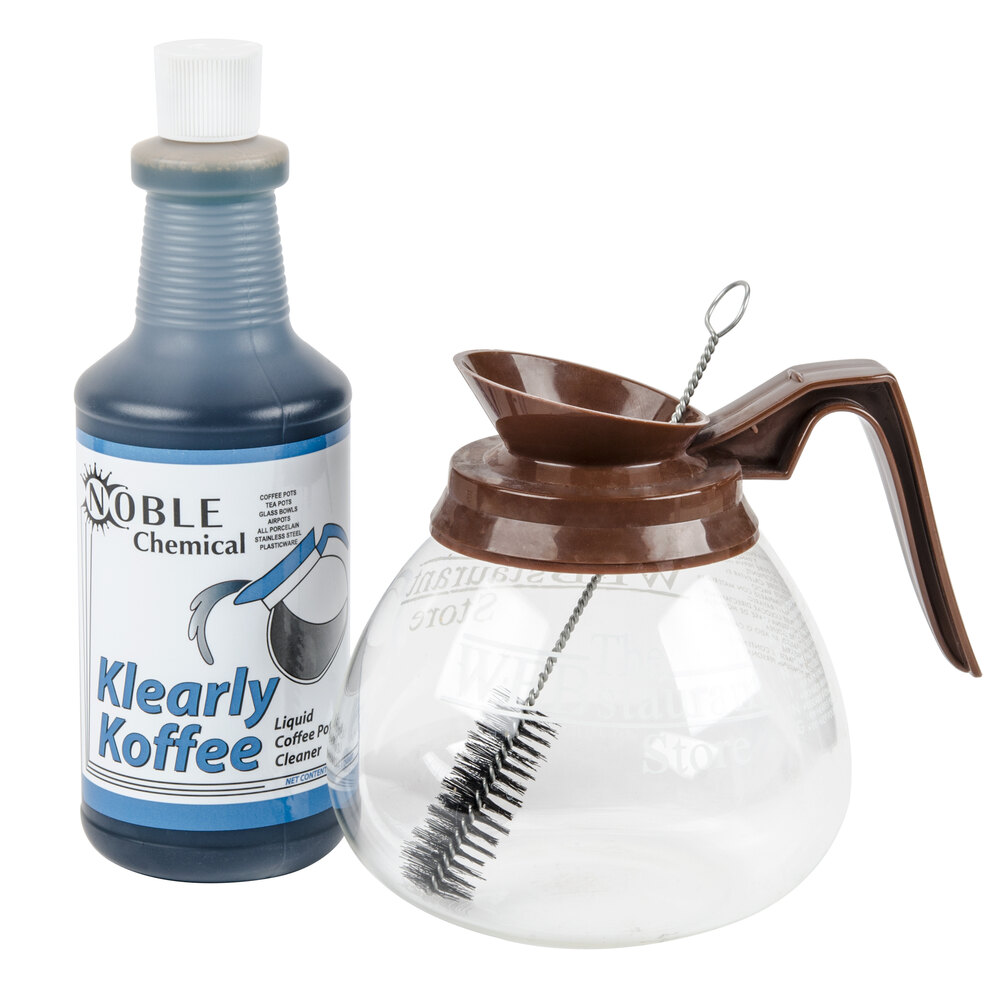 Noble Chemical Klearly Koffee Liquid Coffee Pot Cleaner 32 oz. Bottle