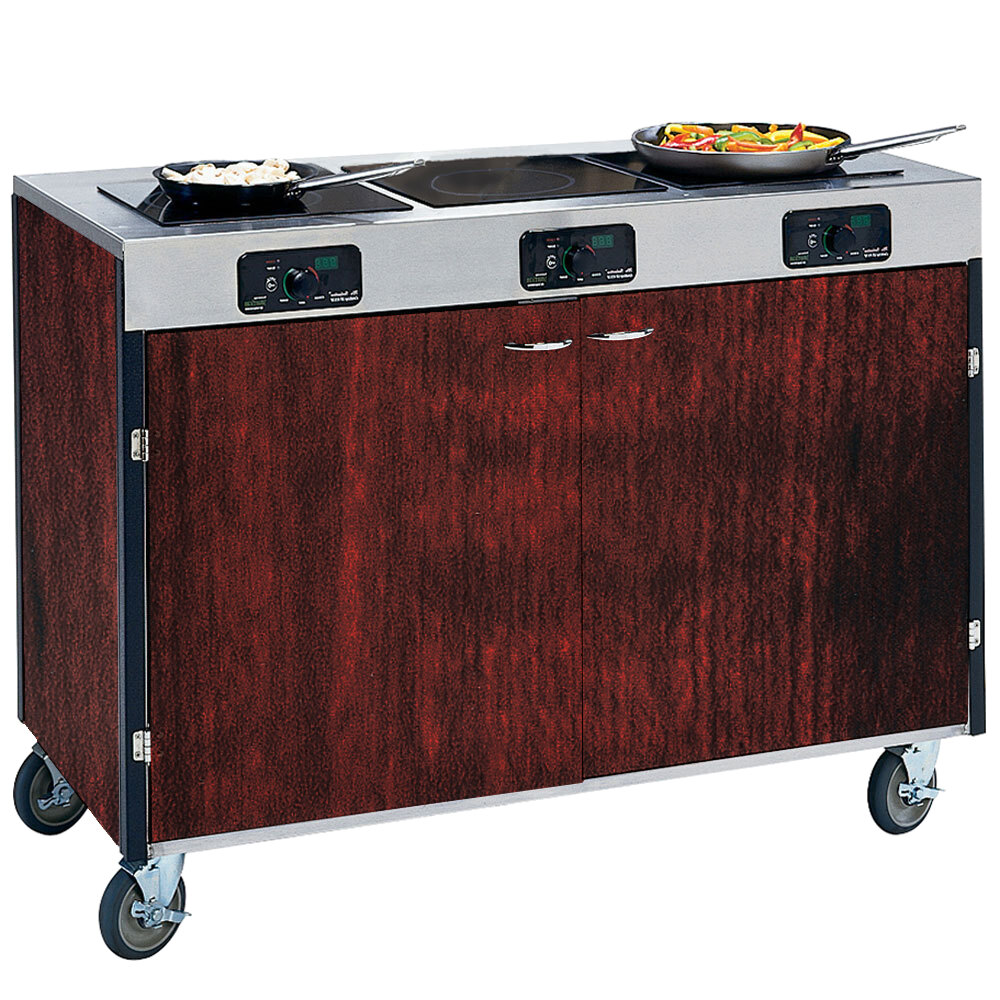 Lakeside 2080 Creation Express Mobile Cooking Cart with 3 Induction