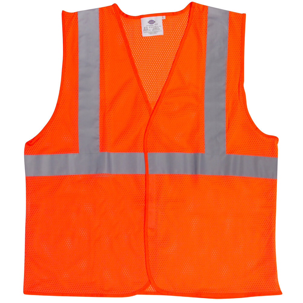 Orange Class 2 High Visibility Surveyor's Safety Vest with Velcro
