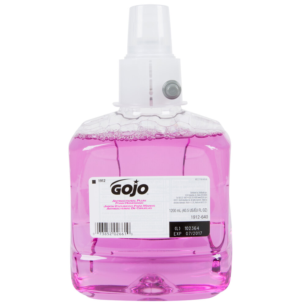 GOJO® 191202 LTX Plum 1200 mL Foaming Antibacterial Hand Soap