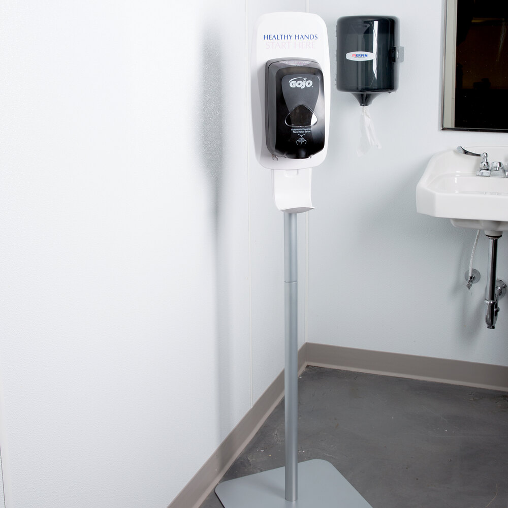 Purell® 2423DS Matte Silver Touch Free Hand Sanitizer Dispenser Stand