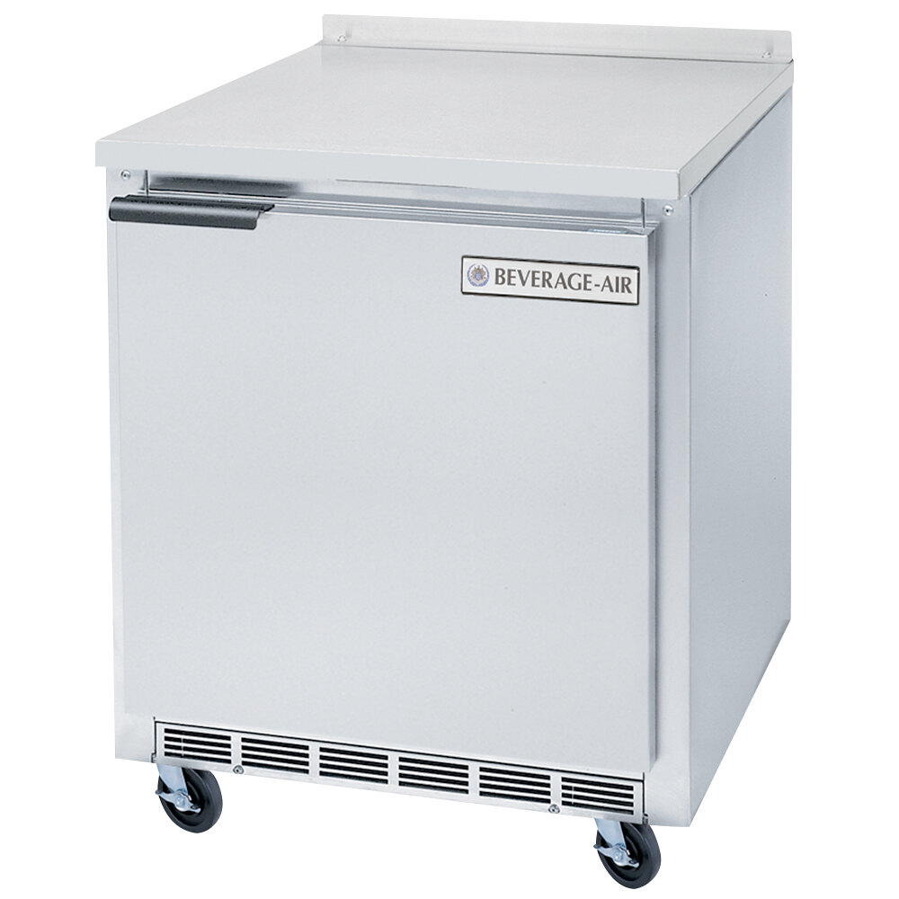 BeverageAir WTF24 24'' Single Door Shallow Depth Undercounter Worktop Freezer 5.8 cu. ft.