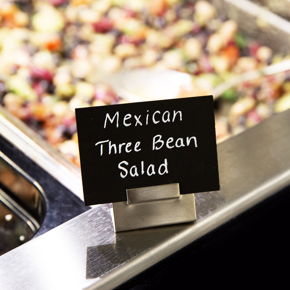 American Metalcraft DXP1 2 1/2" Stainless Steel Menu / Card Holder Stand