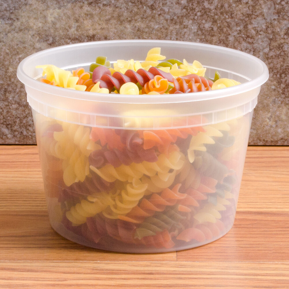 16 oz. Newspring SD5016Y DELItainer Translucent Round Deli Container