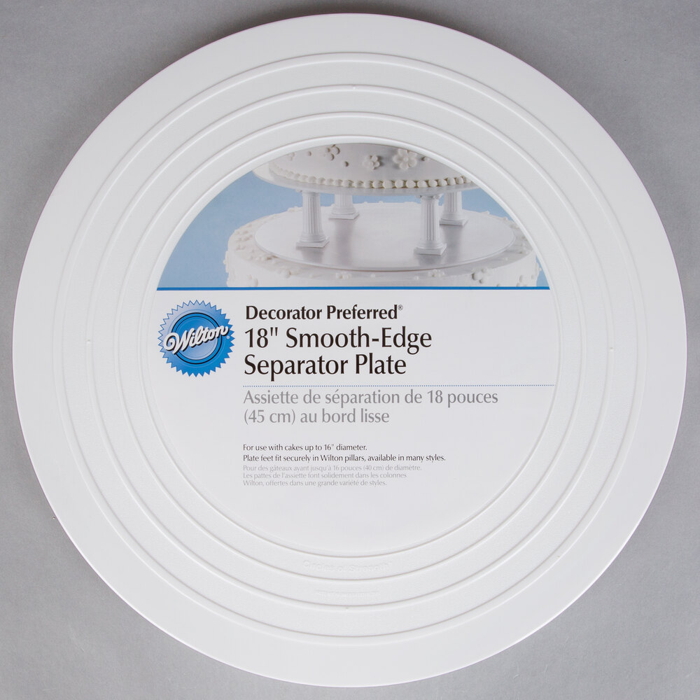 Wilton 3024107 Decorator Preferred Round Smooth Edge Cake Separator Plate 18"