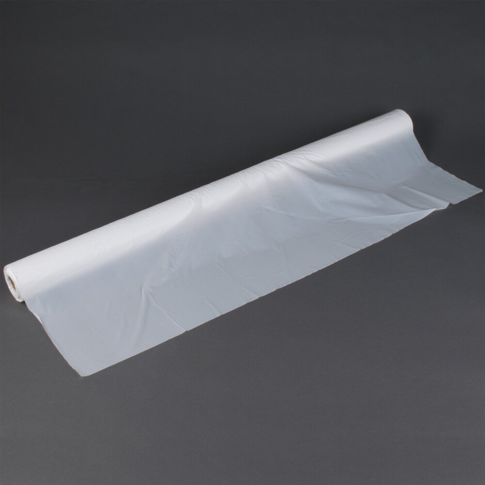 Atlantis Plastics 2TCW300C White Plastic Roll Table Cover 300' Roll