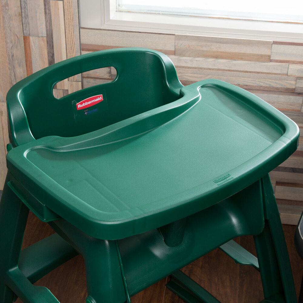 Rubbermaid FG781588DGRN Green Restaurant High Chair Tray