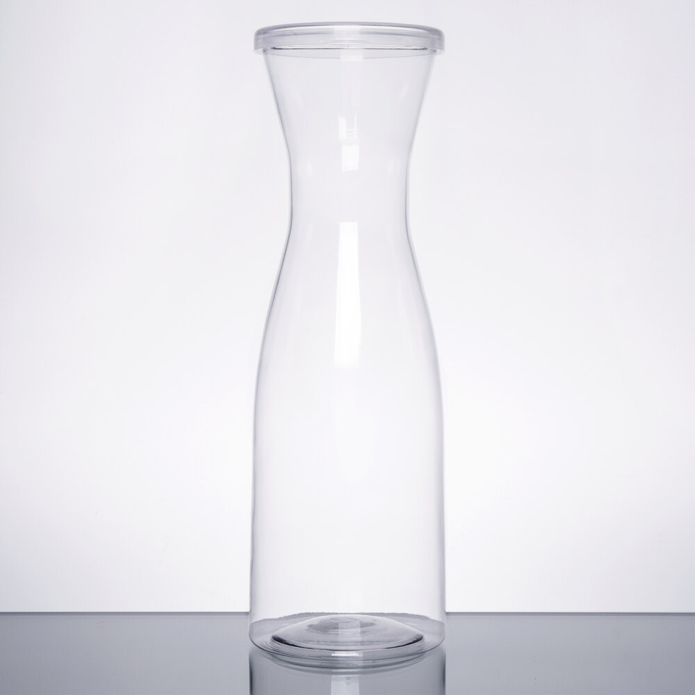 Fineline Platter Pleasers 3405CL 35 oz. Clear Plastic Carafe with Lid