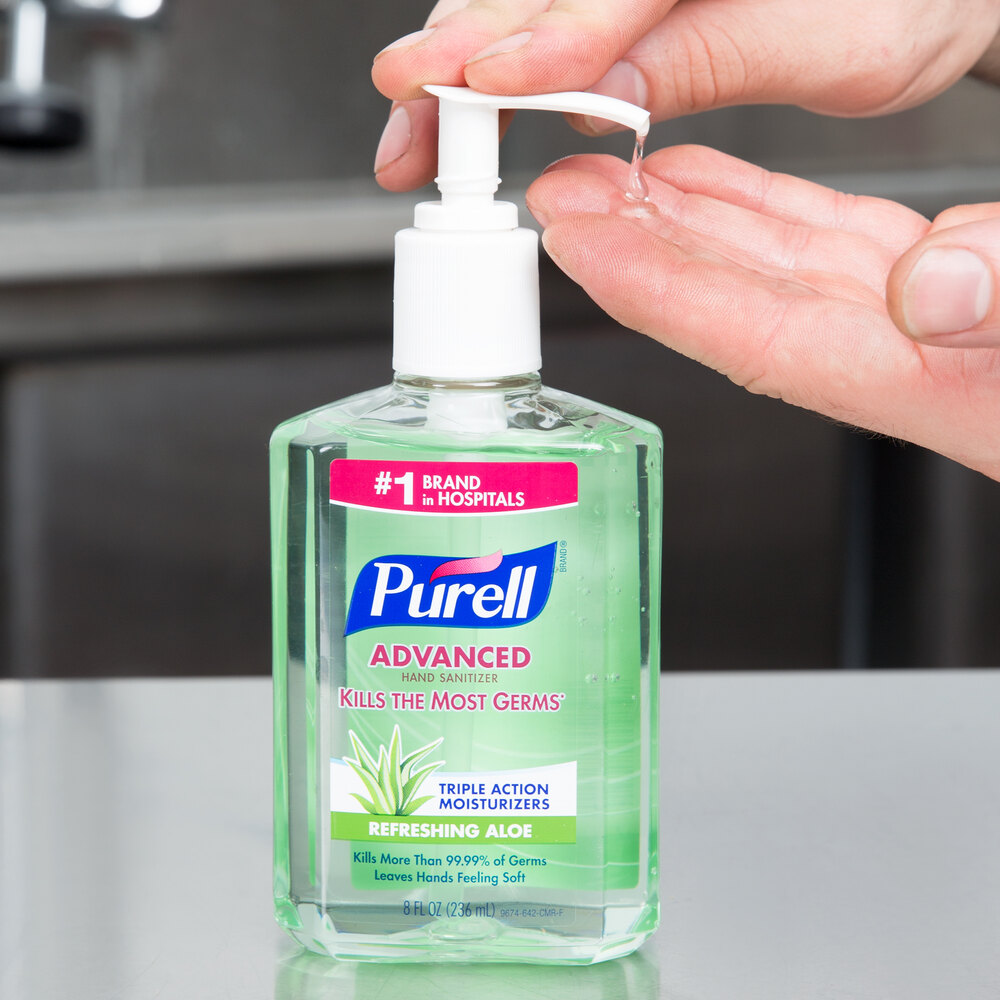 Purell® 967412 Advanced with Aloe 8 oz. Gel Instant Hand Sanitizer