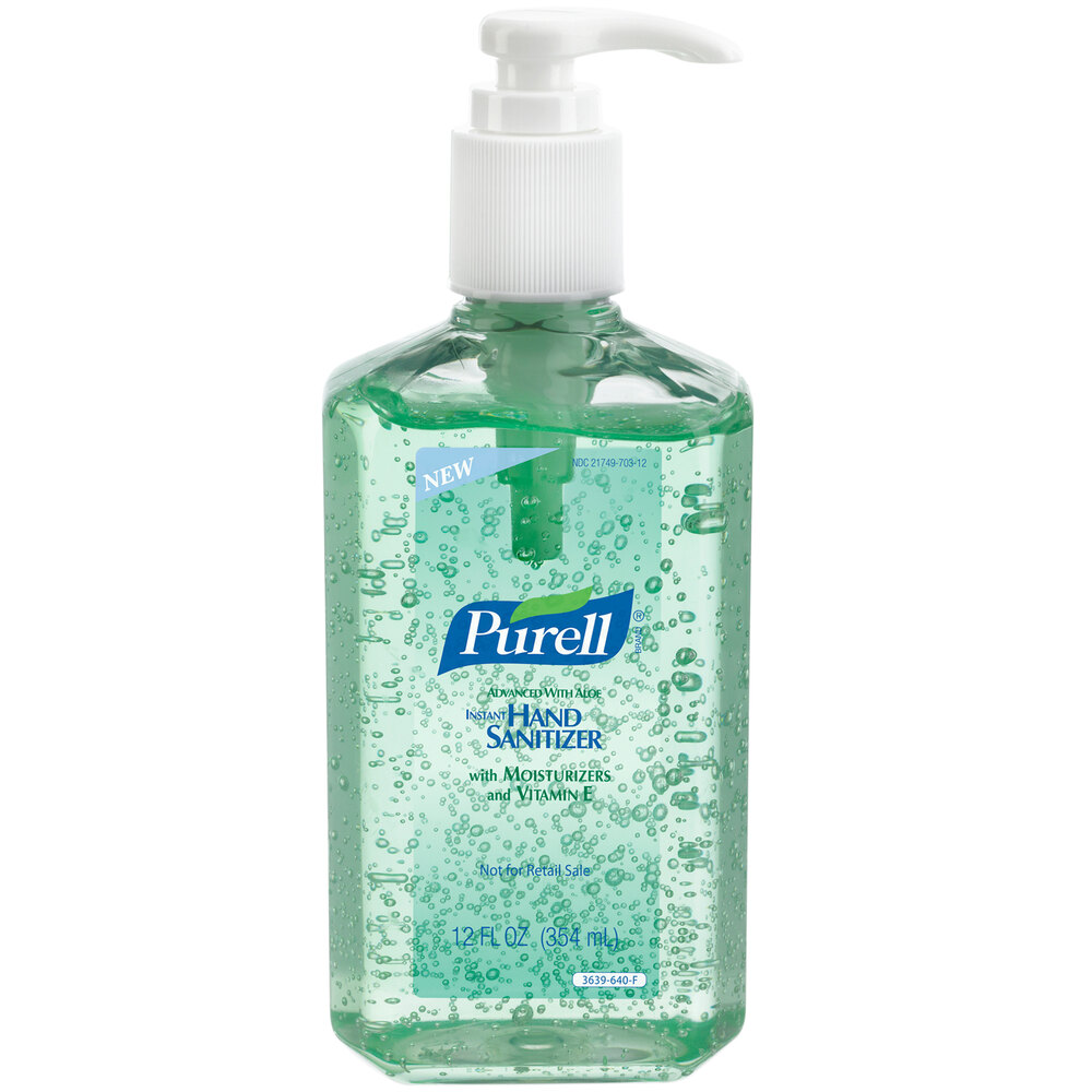 Purell® 363912 Advanced with Aloe 12 oz. Gel Instant Hand Sanitizer