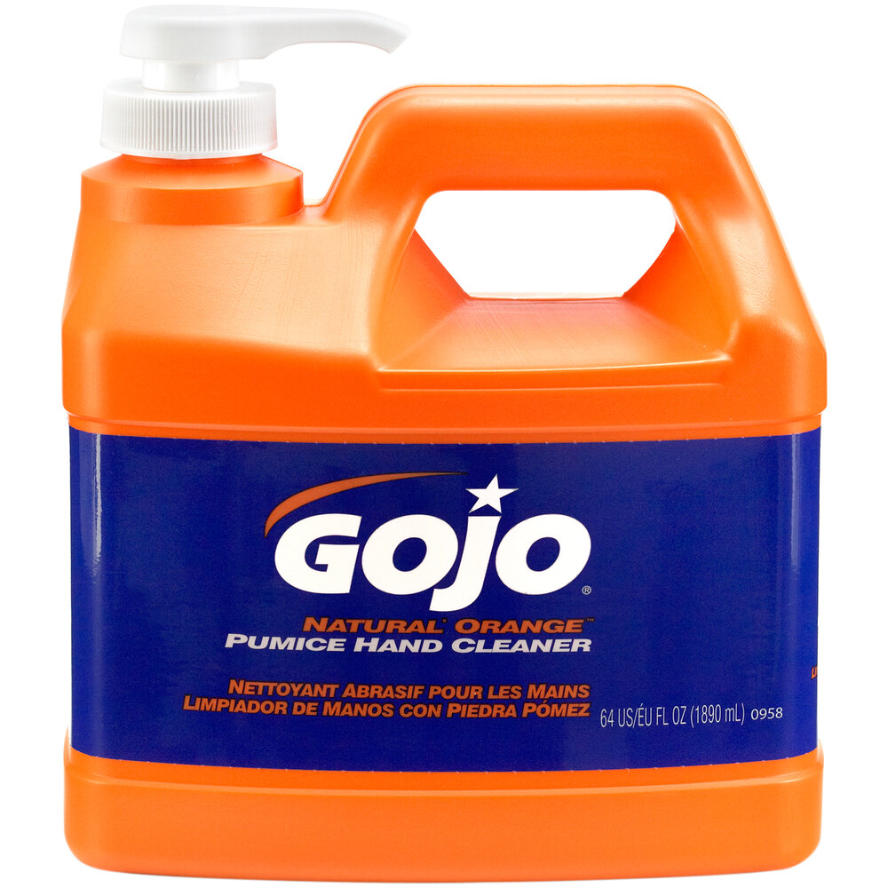 GOJO® 095804 1/2 Gallon Natural Orange Pumice Hand Cleaner 4/Case