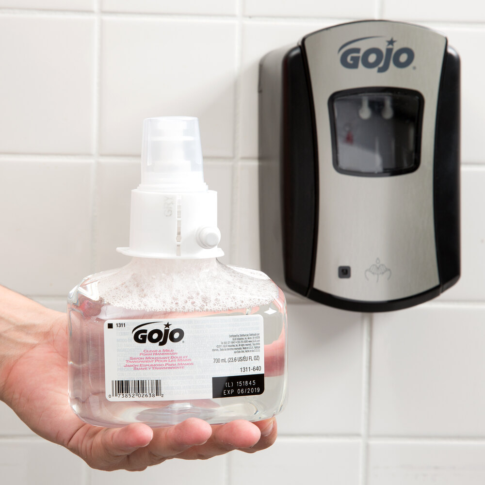 GOJO® 131103 LTX 700 mL Clear & Mild Foam Hand Soap 3/Case