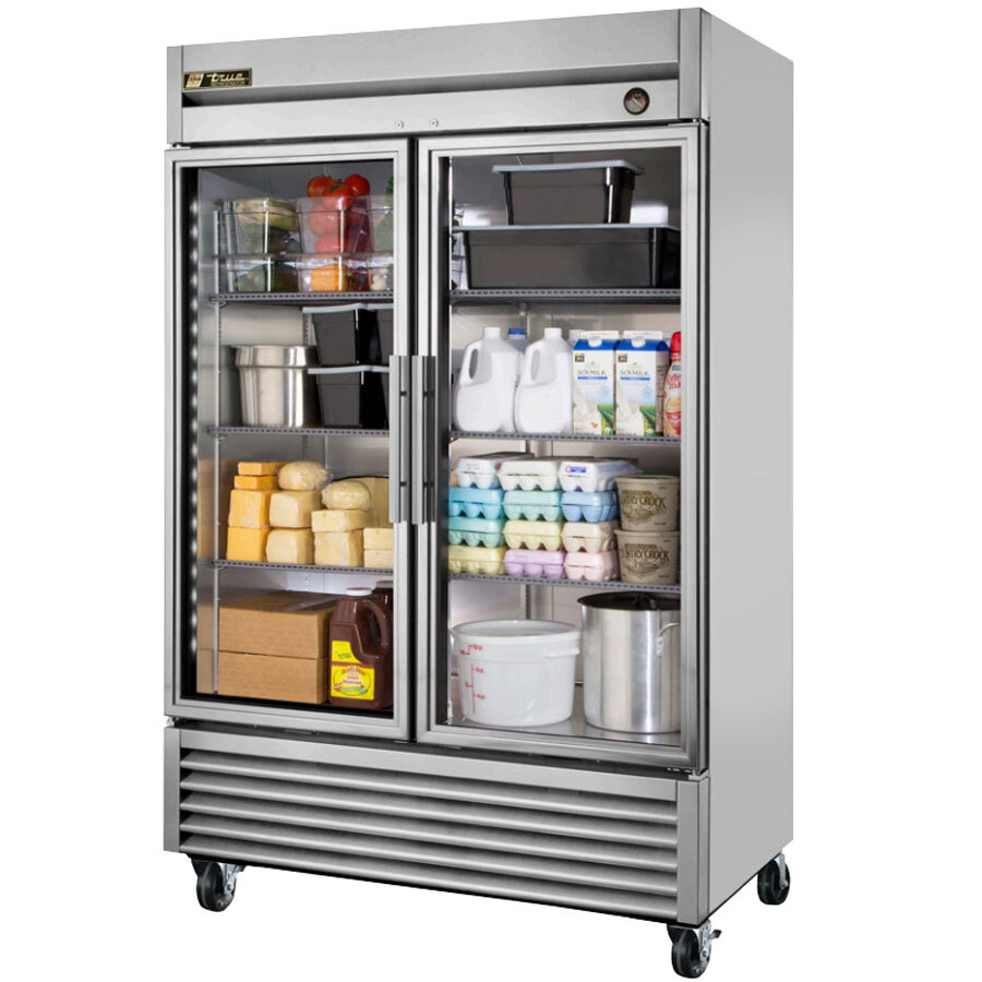 True T49G 55" Glass Door Reach In Refrigerator