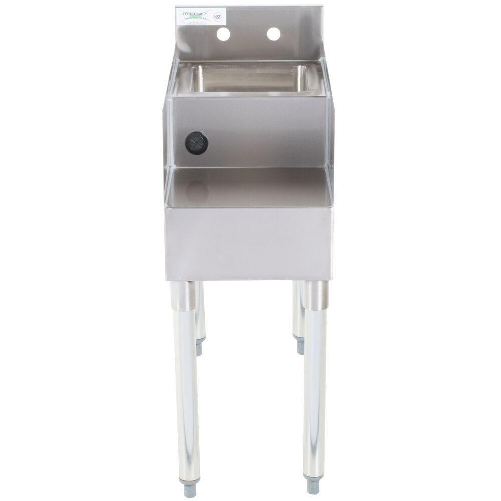 Regency 12" x 23" Stainless Steel Blender Station with Dump Sink