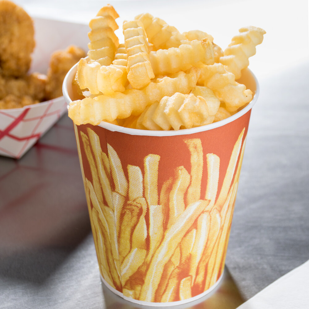 Dart Solo GRS1600021 16 oz. Paper French Fry Cup 1000/Case