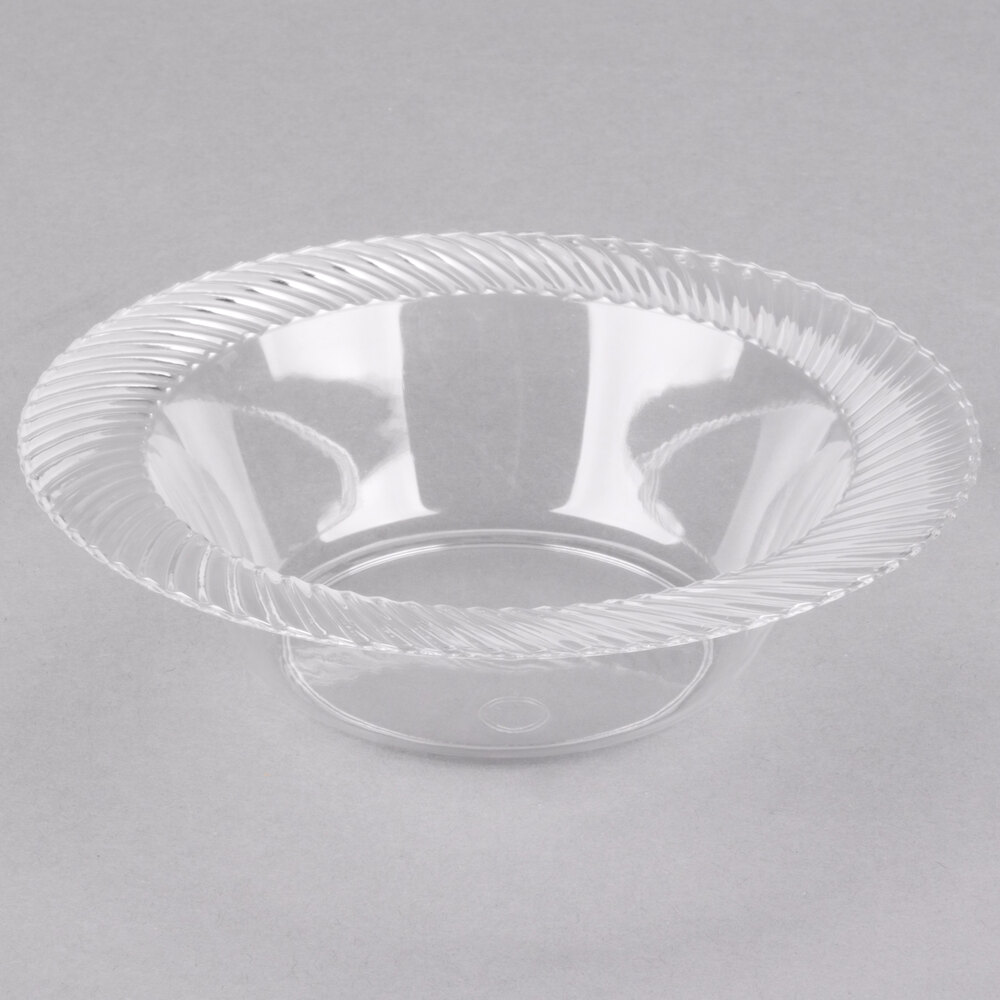 Visions Wave 6 oz. Clear Plastic Bowl 18/Pack
