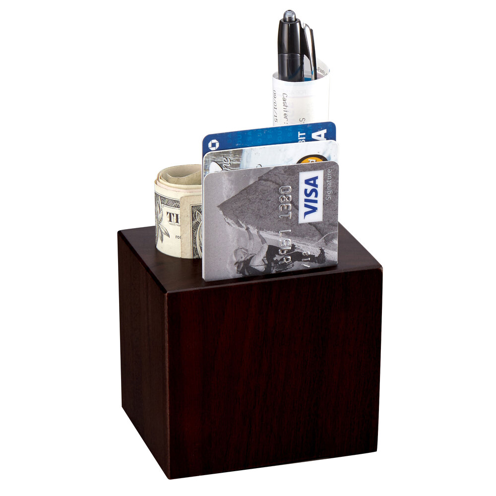 American Metalcraft WBW 3 1/2" x 2 3/4" Espresso Block Check Presenter