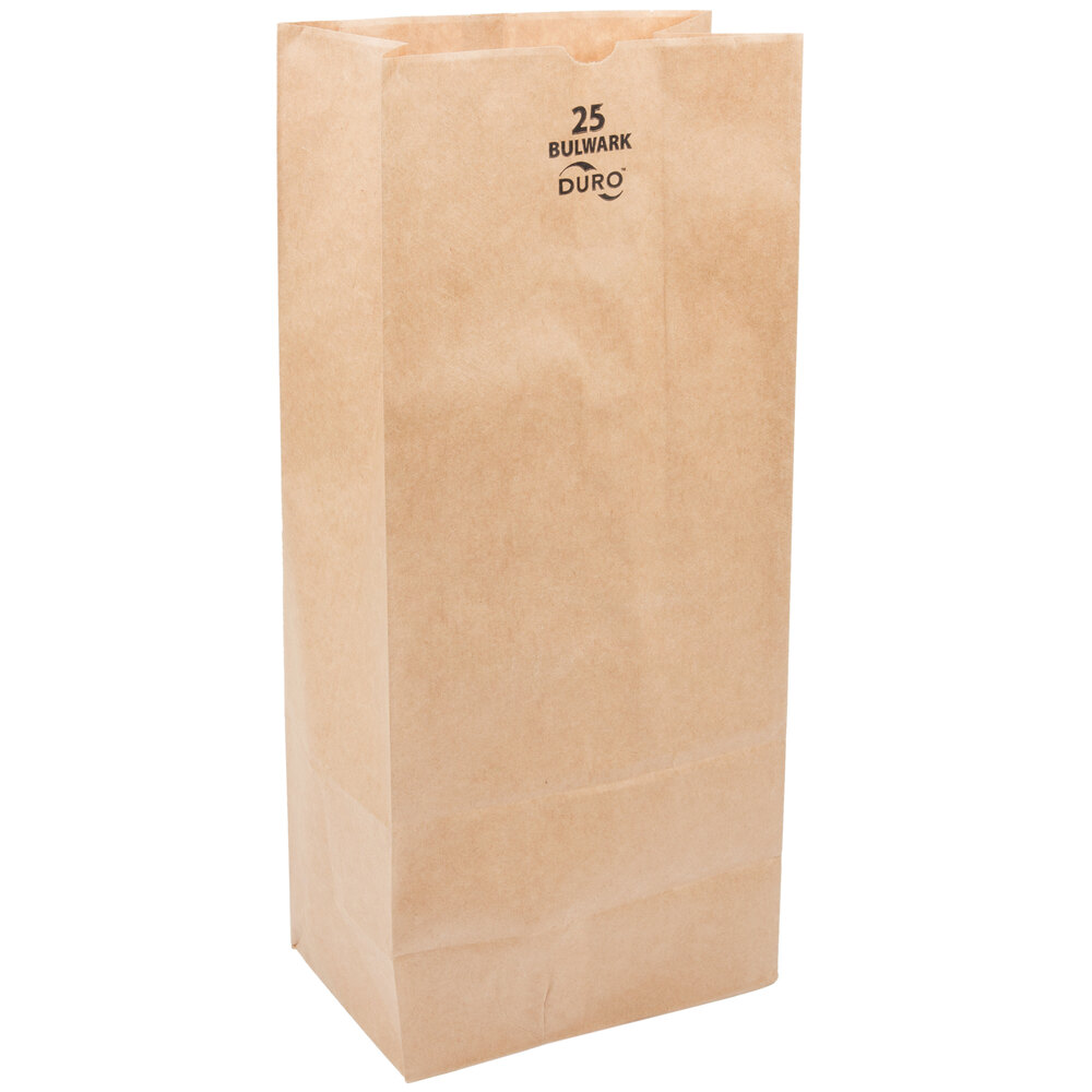 Duro Bulwark Extra HeavyDuty 25 lb. Shorty Brown Paper Bag 500/Bundle