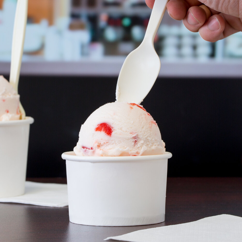 Choice 6 oz. White Paper Frozen Yogurt Cup 1000/Case