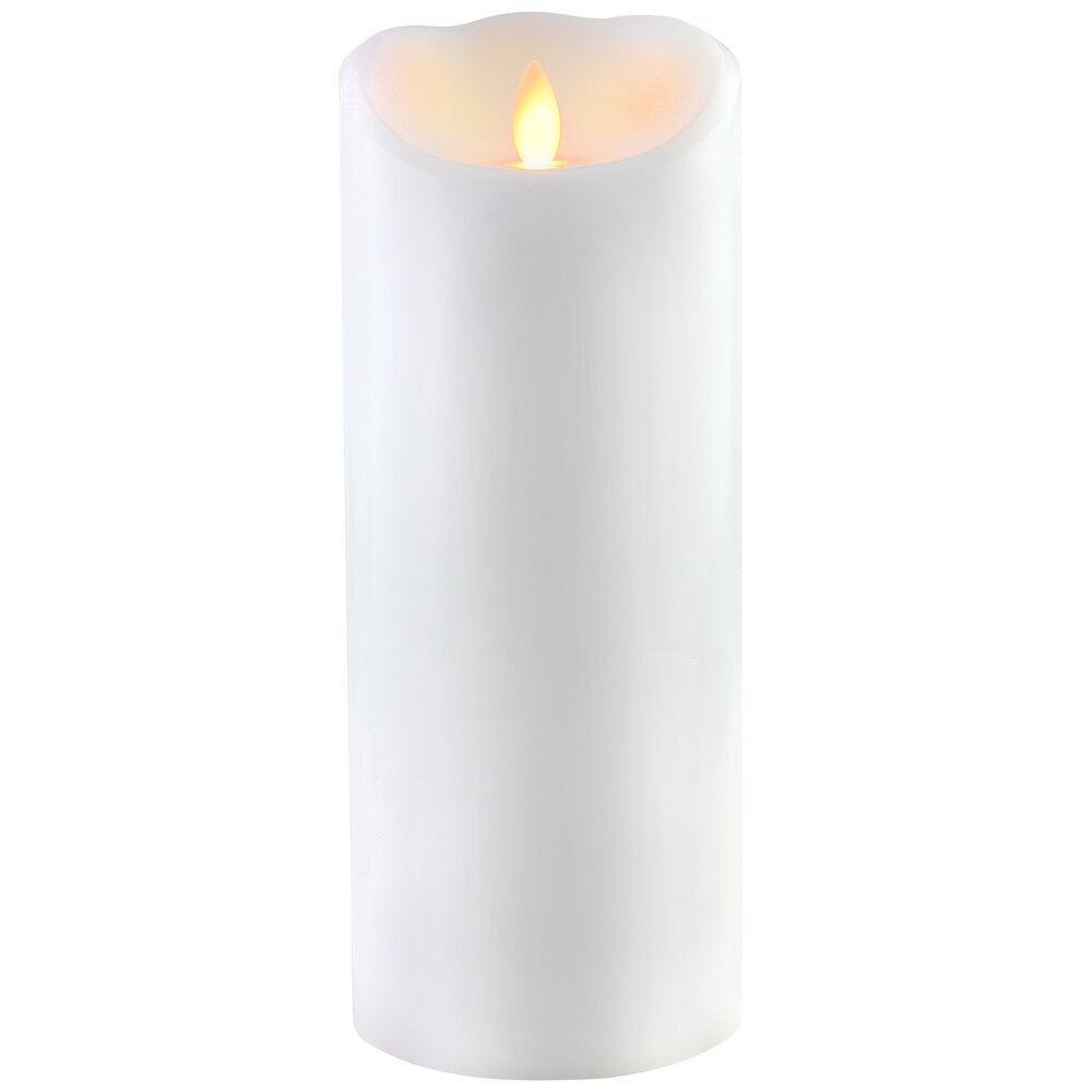 Sterno Products 60160 Mirage 9 1/2" White Programmable Flameless