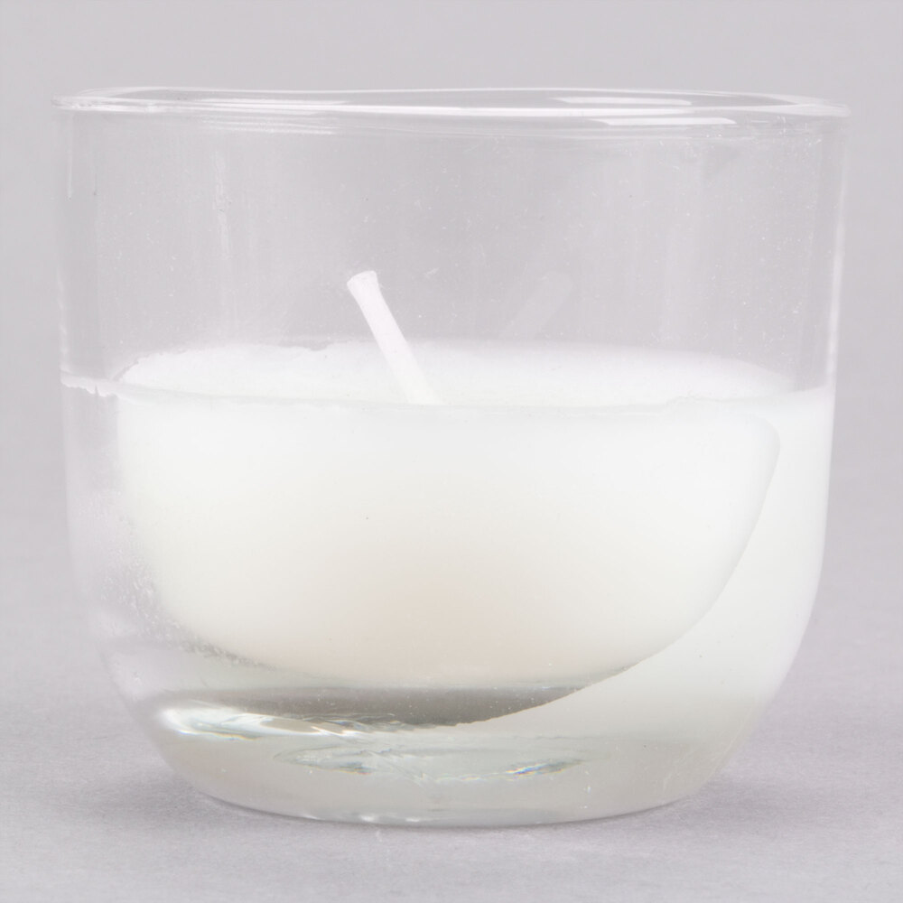 Sterno Products 40114 PetiteLites 8 Hour Clear Wax Filled Glass Candle