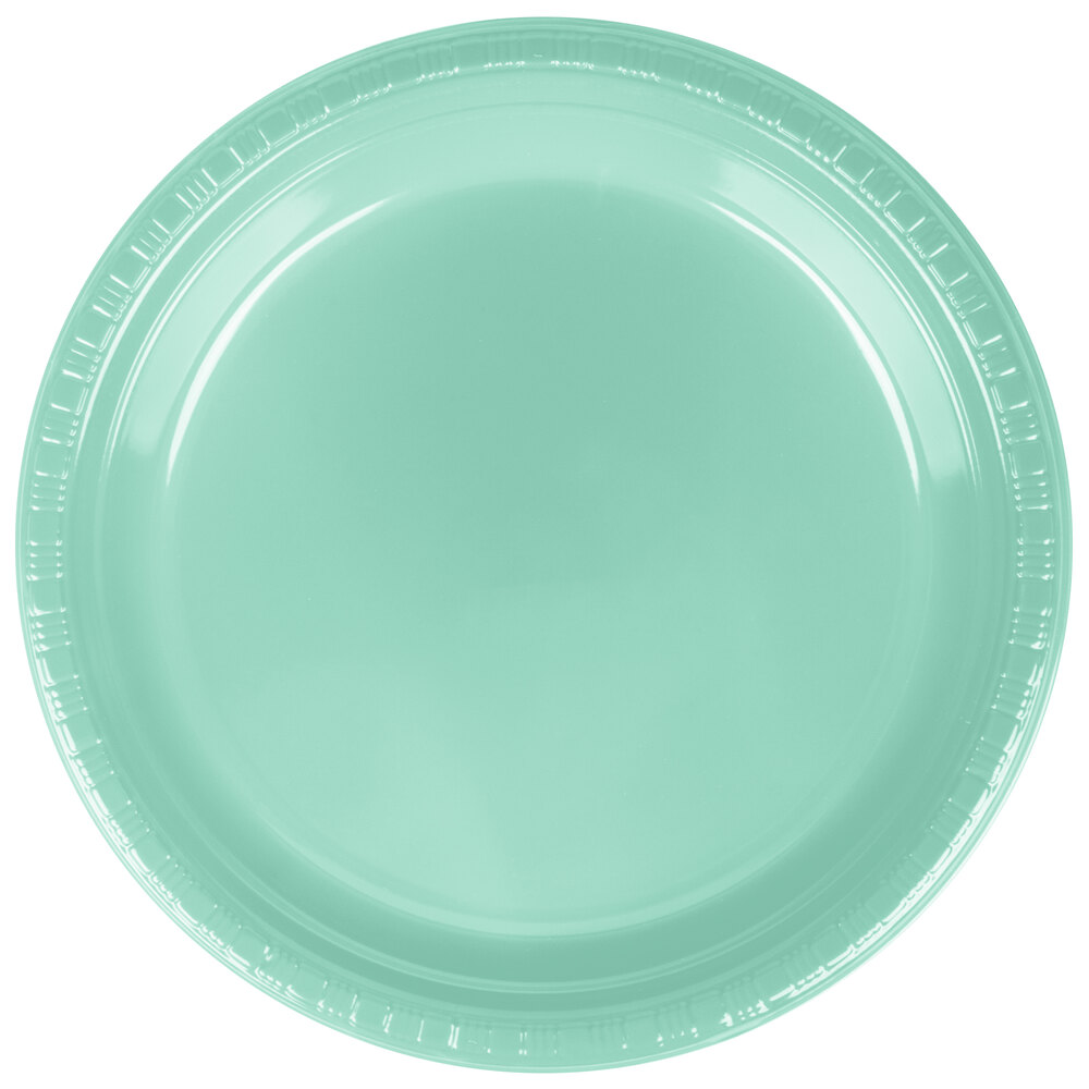 Creative Converting 318878 9" Fresh Mint Green Plastic Plate 20/Pack
