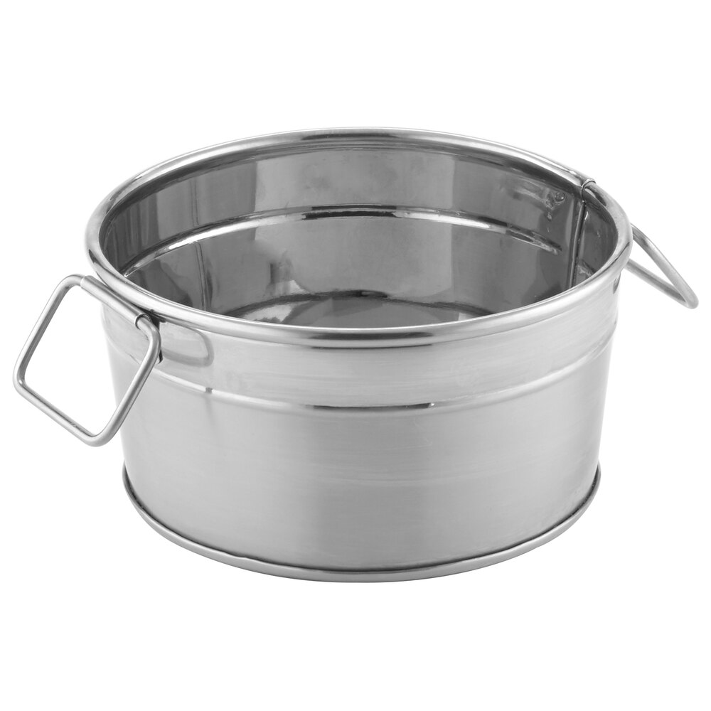 American Metalcraft STUB63 6 1/8" x 3 1/8" Round Stainless Steel Metal Tub