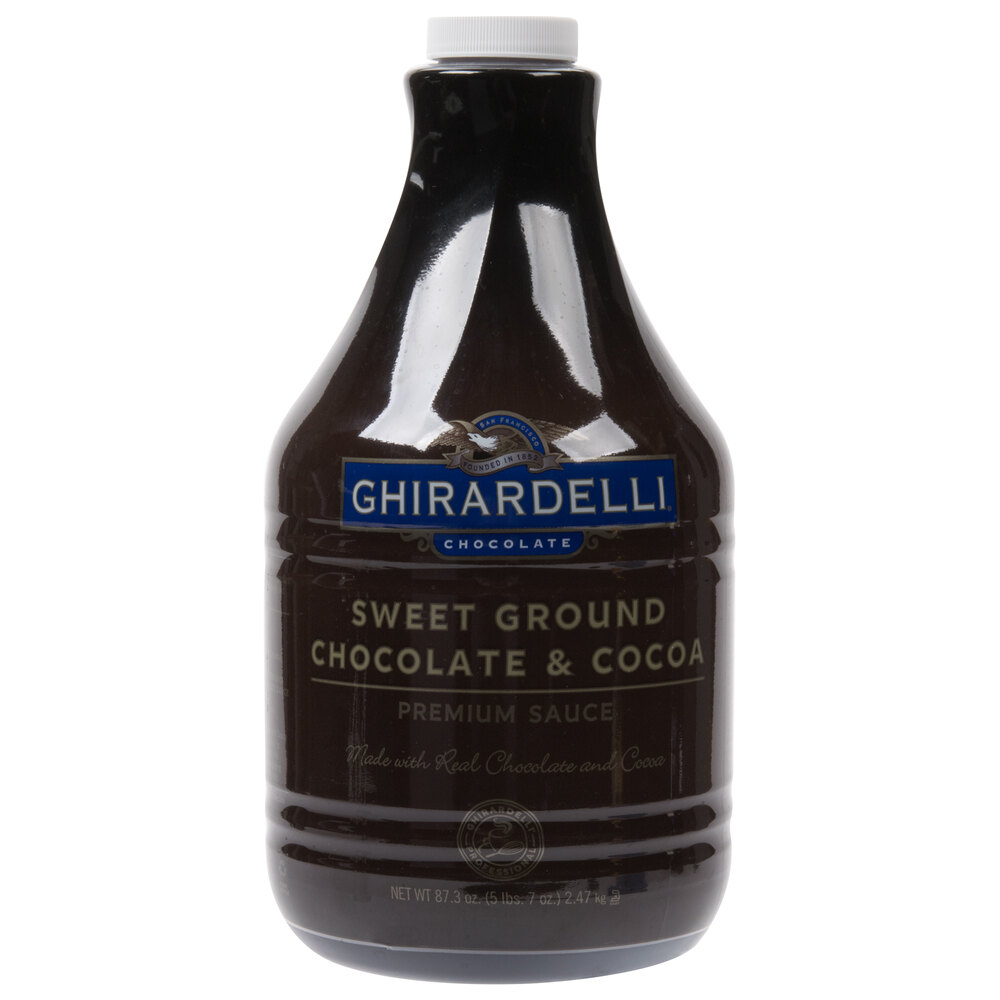 Ghirardelli 64 oz. Sweet Ground Chocolate & Cocoa Flavoring Sauce