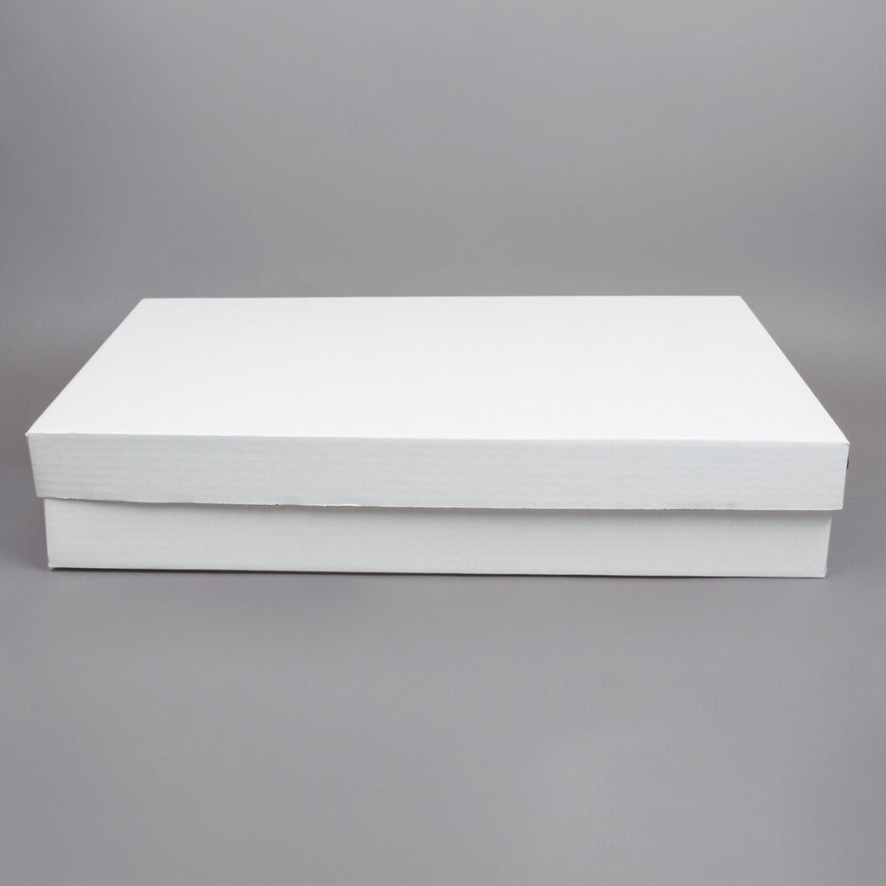 28" x 18" x 5" White Corrugated Full Sheet Cake / Bakery ...