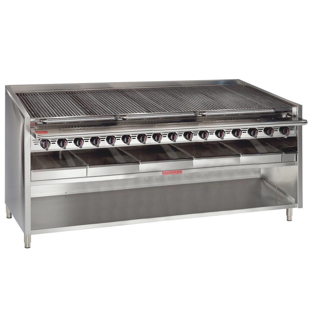 MagiKitch'n FMRMB672CRNAT 72" Natural Gas Radiant Charbroiler with