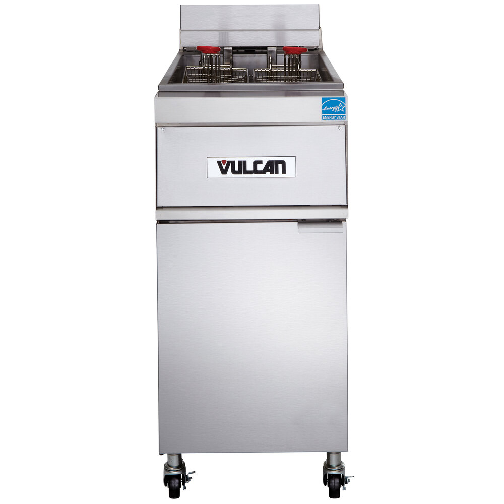 Vulcan 1ER50A2 50 lb. Electric Floor Fryer with Analog Controls 480V