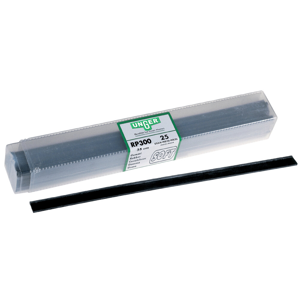 Unger RP300 ErgoTec 12" Soft Rubber Replacement Squeegee Blade 25/Case